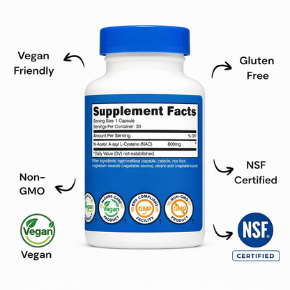 N-Acetyl L-Cysteine (NAC) Supplement Capsules