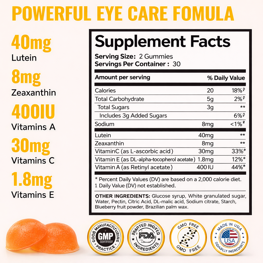 Lutein & Zeaxanthin Gummies - Daily Eye Support