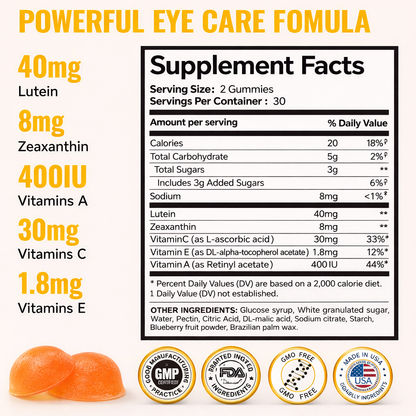 Lutein & Zeaxanthin Gummies - Daily Eye Support