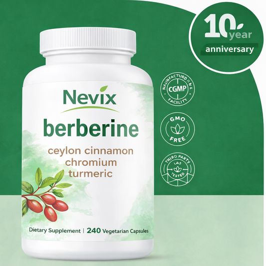 Berberine with Ceylon Cinnamon, Chromium, & Turmeric - 240 Vegetarian Capsules