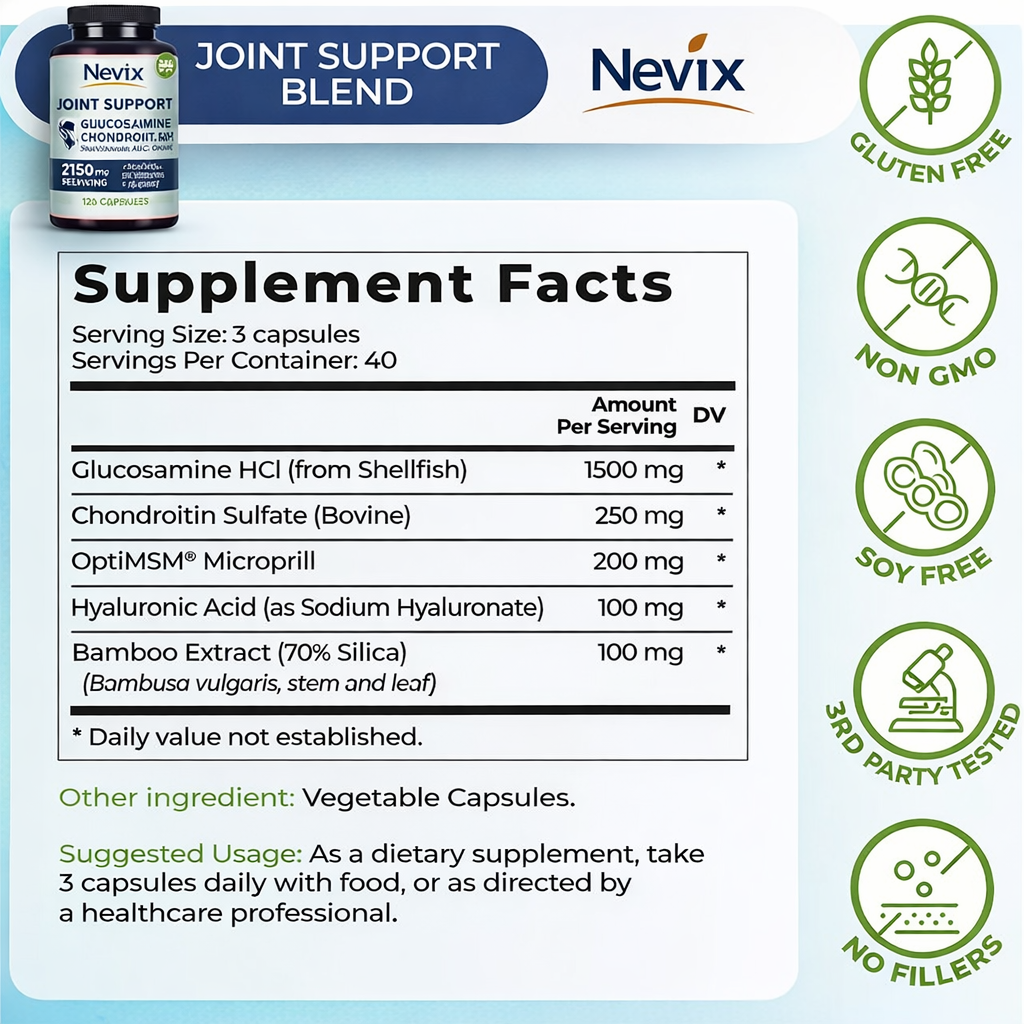 Natural Glucosamine Chondroitin - Joint Support Supplement