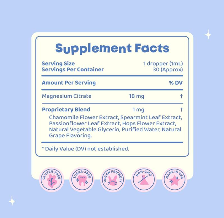 Liquid Magnesium Citrate for Kids - Gentle Calming Support